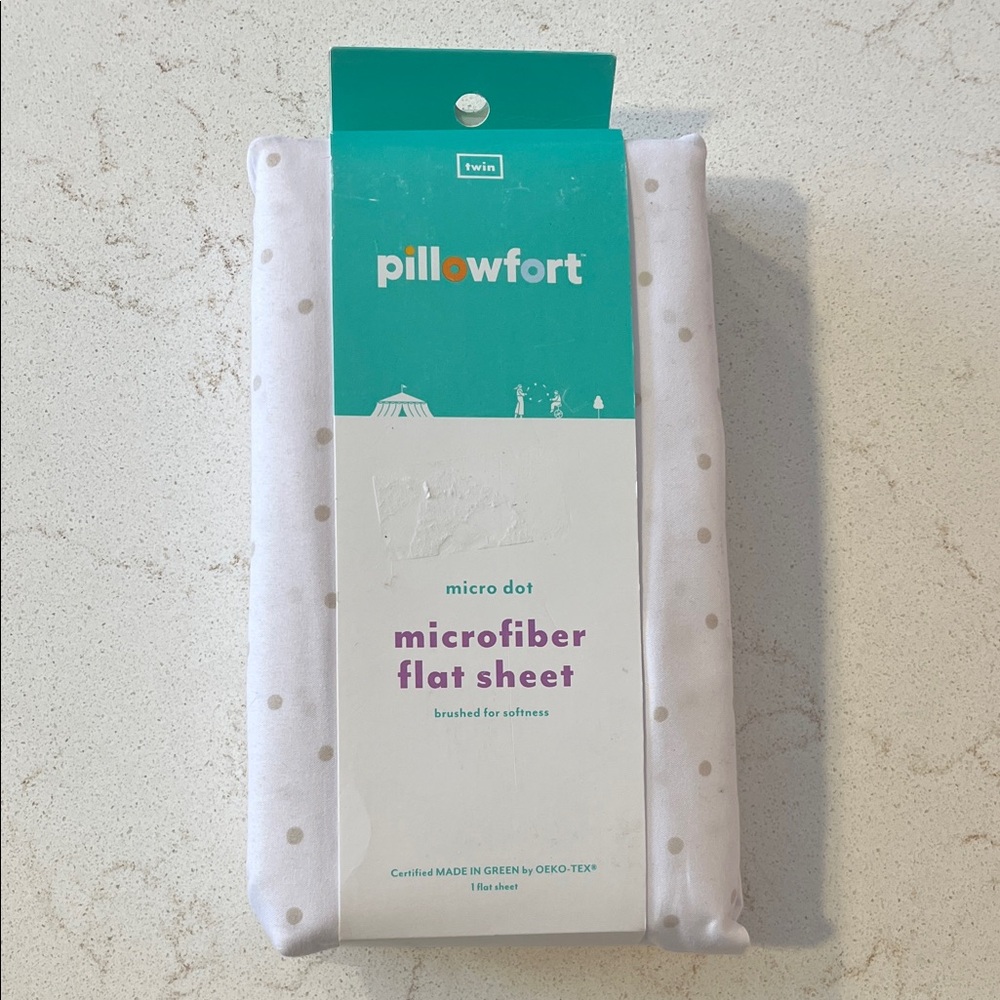 Pillowfort Microfiber Sheet with Subtle Gray Dots